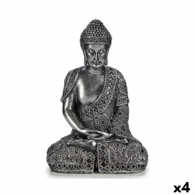 Decorative Figure Buddha Sitting Silver 17 x 32,5 x 22 cm (4 Units) by Gift Decor, Ornaments - Ref: S3625168, Price: 72,61 €,...