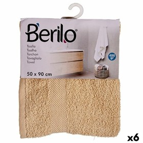 Badetuch Creme 50 x 90 cm (6 Stück) von Berilo, Handtücher - Ref: S3625230, Preis: 20,26 €, Rabatt: %