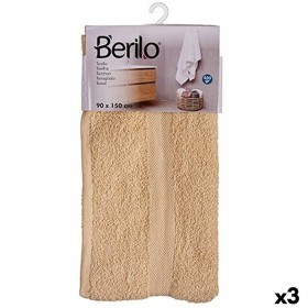 Badetuch 90 x 150 cm Creme (3 Stück) von Berilo, Handtücher - Ref: S3625232, Preis: 27,81 €, Rabatt: %