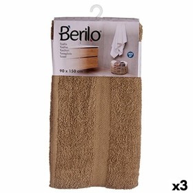 Bath towel 90 x 150 cm Camel (3 Units) by Berilo, Towels - Ref: S3625236, Price: 27,95 €, Discount: %