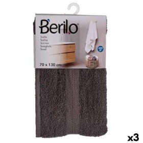 Toalla de baño Gris 70 x 130 cm (3 Unidades) de Berilo, Toallas - Ref: S3625243, Precio: 12,66 €, Descuento: %