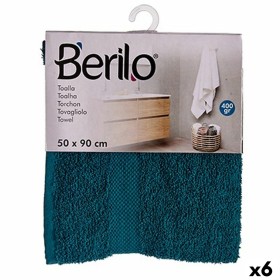 Badetuch Blau 50 x 90 cm (6 Stück) von Berilo, Handtücher - Ref: S3625246, Preis: 21,07 €, Rabatt: %