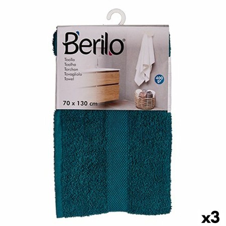 Bath towel Blue 70 x 130 cm (3 Units) by Berilo, Towels - Ref: S3625247, Price: 20,97 €, Discount: %