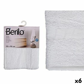 Toalha de banho 50 x 90 cm Branco (6 Unidades) de Berilo, Toalhas - Ref: S3625249, Preço: 21,07 €, Desconto: %