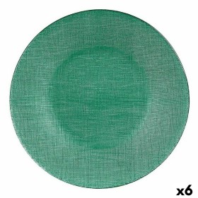 Prato de Jantar Verde Vidro 27,5 x 2 x 27,5 cm (6 Unidades) de Vivalto, Pratos e fontes - Ref: S3625251, Preço: 23,07 €, Desc...