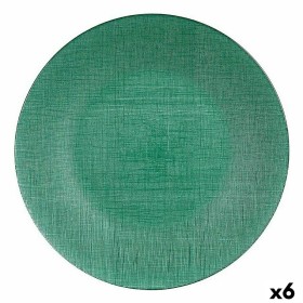 Plato Llano Verde Vidrio 32,5 x 2,5 x 32,5 cm (6 Unidades) de Vivalto, Platos y fuentes - Ref: S3625255, Precio: 23,84 €, Des...