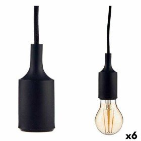 Candeeiro de teto 60 W 220-250 V Preto Plástico (6 Unidades) de Gift Decor, Iluminação suspensa - Ref: S3625260, Preço: 27,83...