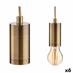 Candeeiro de teto Dourado Metal 60 W 11,5 x 12 x 11,5 cm (6 Unidades) de Gift Decor, Iluminação suspensa - Ref: S3625262, Pre...