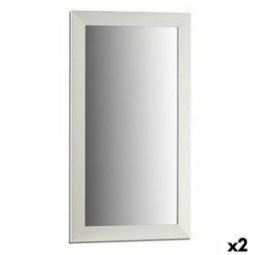 Miroir mural Blanc Bois verre 64,3 x 84,5 x 1,5 cm (2 Unités) de Gift Decor, Miroirs muraux - Réf : S3625282, Prix : 63,25 €,...