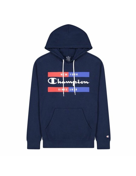 Sudadera con Capucha Hombre Champion New York Azul | Tienda24 Tienda24.eu