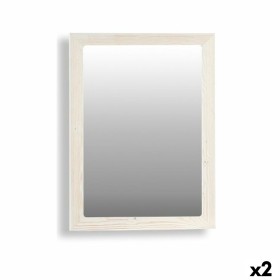 Miroir mural Canada Blanc 60 x 80 x 2 cm (2 Unités) de Gift Decor, Miroirs muraux - Réf : S3625285, Prix : 64,48 €, Remise : %