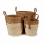 Juego de Cestos Marrón Natural Paja (2 Unidades) de Gift Decor, Cestos de almacenaje - Ref: S3625292, Precio: 63,97 €, Descue...