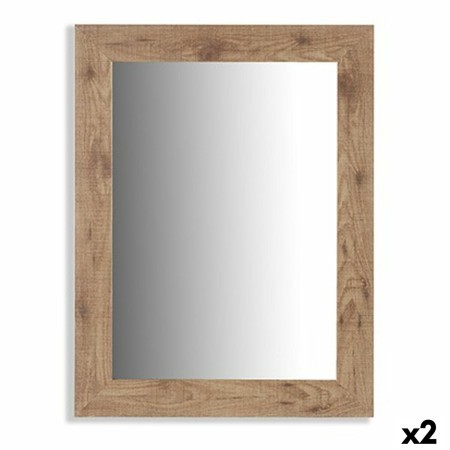 Wall mirror Brown Wood Glass 66 x 85 x 2 cm (2 Units) | Tienda24 - Global Online Shop Tienda24.eu