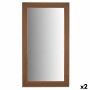 Wall mirror Golden Wood Glass 64,3 x 84,5 x 1,5 cm (2 Units) by Gift Decor, Wall-Mounted Mirrors - Ref: S3625298, Price: 63,2...