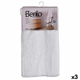 Bath towel 90 x 150 cm White (3 Units) by Berilo, Towels - Ref: S3625315, Price: 27,95 €, Discount: %