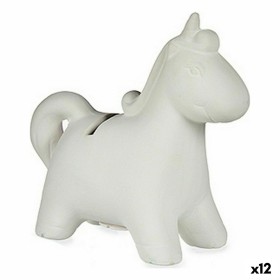 Salvadanaio da Dipingere Unicorno Ceramica 6,4 x 13 x 14 cm (12 Unità) di Pincello, Salvadanai decorativi - Rif: S3625324, Pr...