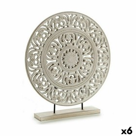 Figurine Décorative Mandala Blanc 7 x 49 x 44 cm (6 Unités) de Gift Decor, Objets de décoration - Réf : S3625331, Prix : 60,1...