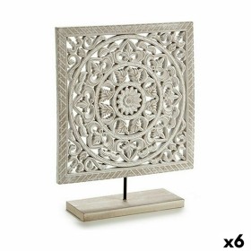 Decorative Figure Mandala White 7 x 35,5 x 30 cm (6 Units) by Gift Decor, Ornaments - Ref: S3625341, Price: 46,32 €, Discount: %