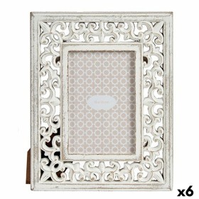 Moldura de Fotos Branco Madeira MDF 19,6 x 24,5 x 1 cm (6 Unidades) de Gift Decor, Molduras de parede e mesa - Ref: S3625342,...