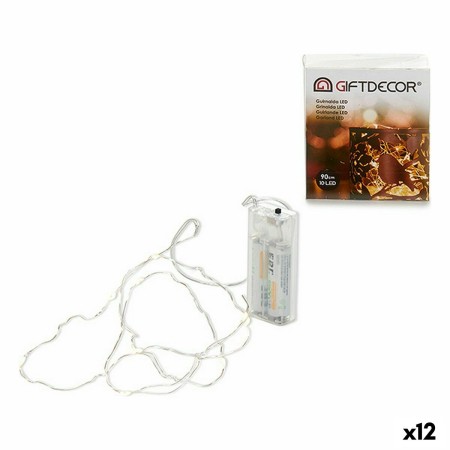 Wreath of LED Lights 90 cm Transparent (12 Units) | Tienda24 - Global Online Shop Tienda24.eu