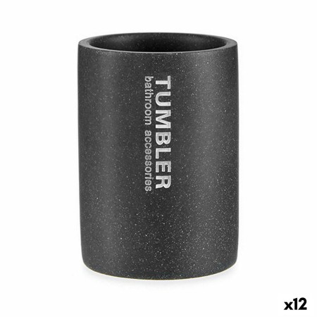 Portacepillos de Dientes Tumbler Gris Resina 7,5 x 10,2 x 7,5 cm (12 Unidades) | Tienda24 - Global Online Shop Tienda24.eu