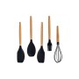 Set di Utensili da Cucina Nero Silicone legno di faggio (24 Unità) di Kinvara, Spatole - Rif: S3625411, Prezzo: 236,05 €, Sco...