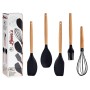 Set di Utensili da Cucina Nero Silicone legno di faggio (24 Unità) di Kinvara, Spatole - Rif: S3625411, Prezzo: 236,05 €, Sco...