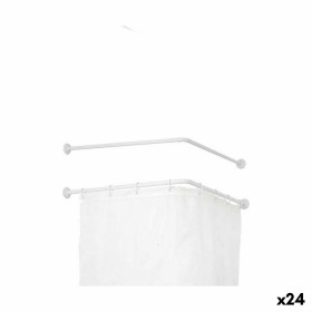 Barra para Cortinas De ducha Blanco Aluminio 80 cm (24 Unidades) de Berilo, Cortinas, ganchos y revestimientos de ducha - Ref...