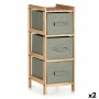 Chest of drawers Grey Wood Textile 28 x 70 x 29,5 cm (2 Units) by Kipit, Chest of Drawers - Ref: S3625433, Price: 50,57 €, Di...