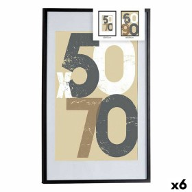 Cadre photo 62,5 x 2,5 x 92,5 cm Noir Plastique Bois MDF (6 Unités) de Gift Decor, Cadres muraux et de table - Réf : S3625443...