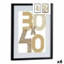 Portafoto da Parete Nero Plastica Legno MDF 42,5 x 2,5 x 52,5 cm (6 Unità) di Gift Decor, Cornici da parete e da tavolo - Rif...