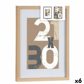 Fotorahmen natürlich Glas Holz MDF 32,5 x 2,5 x 42,5 cm (6 Stück) von Gift Decor, Wand- und Tischrahmen - Ref: S3625462, Prei...