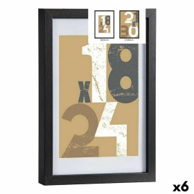 Photo frame 24 x 2,5 x 32,5 cm Black Glass MDF Wood (6 Units) by Gift Decor, Table and wall frames - Ref: S3625463, Price: 23...