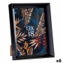 Cadre photo 15,2 x 3,5 x 20,2 cm Noir Plastique verre (6 Unités) de Gift Decor, Cadres muraux et de table - Réf : S3625468, P...