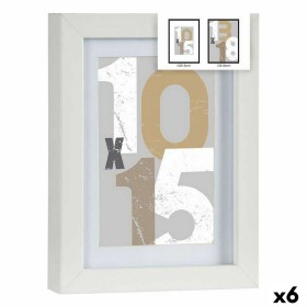 Marco de Fotos Blanco Vidrio Madera MDF 16 x 21 x 2,5 cm (6 Unidades) de Gift Decor, Marcos de pared y mesa - Ref: S3625471, ...