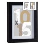 Marco de Fotos 16 x 21 x 2,5 cm Negro Vidrio Madera MDF (6 Unidades) de Gift Decor, Marcos de pared y mesa - Ref: S3625472, P...