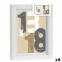 Porte photos mural Blanc verre Bois MDF 18 x 23 x 2,5 cm (6 Unités) | Tienda24 - Global Online Shop Tienda24.eu