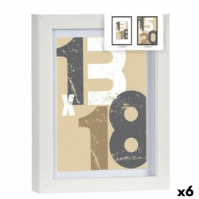 Wall photo frame White Glass MDF Wood 18 x 23 x 2,5 cm (6 Units) by Gift Decor, Table and wall frames - Ref: S3625473, Price:...