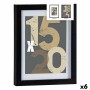 Cornice Portafoto 20,5 x 2,5 x 26,5 cm Nero Vetro Legno MDF (6 Unità) | Tienda24 - Global Online Shop Tienda24.eu