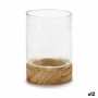 Portacandele Marrone Trasparente Legno Cristallo 11,5 x 16 x 11,5 cm (12 Unità) di Gift Decor, Candelieri e portacandele - Ri...