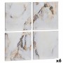 Set di 4 quadri Tela Marmo Bianco 35 x 7 x 35 cm (6 Unità) | Tienda24 - Global Online Shop Tienda24.eu