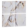 Jeu de 4 tableaux Toile Marbre Blanc 35 x 7 x 35 cm (6 Unités) de Gift Decor, Impressions sur toile - Réf : S3625517, Prix : ...