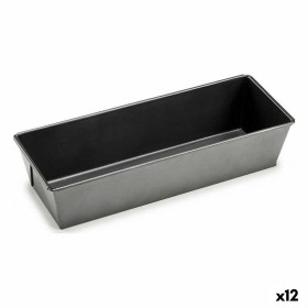 Molde Rectangular Gris oscuro Metal Acero al carbono 11,5 x 7,7 x 31 cm (12 Unidades) de Kinvara, Moldes para tartas y bizcoc...