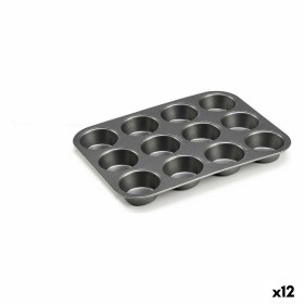 Gebäckbackform Dunkelgrau Metall Kohlenstoffstahl 20 x 2 x 26 cm (12 Stück) von Kinvara, Kuchen- und Biskuit-Formen - Ref: S3...