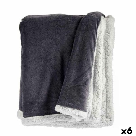 Manta Blanco Gris 130 x 1 x 170 cm (6 Unidades) de Gift Decor, Mantas y colchas - Ref: S3625534, Precio: 76,28 €, Descuento: %