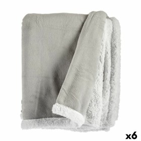 Couverture Blanc Gris clair 130 x 1 x 170 cm (6 Unités) de Gift Decor, Couvertures et couvre-lits - Réf : S3625536, Prix : 75...