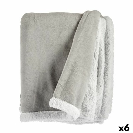 Coperta Bianco Grigio chiaro 130 x 1 x 170 cm (6 Unità) | Tienda24 - Global Online Shop Tienda24.eu