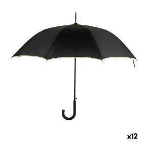 Guarda-Chuva Preto Creme Metal Fibra 95 x 95 x 86 cm (12 Unidades) de BigBuy Home, Clássicos - Ref: S3625573, Preço: 61,12 €,...