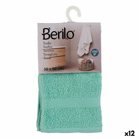 Bath towel 30 x 0,5 x 50 cm Turquoise (12 Units) by Berilo, Towels - Ref: S3625576, Price: 17,76 €, Discount: %