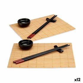 Set de Sushi Negro Bambú Gres (8 Piezas) (12 Unidades) de Kinvara, Platos y fuentes - Ref: S3625617, Precio: 48,15 €, Descuen...